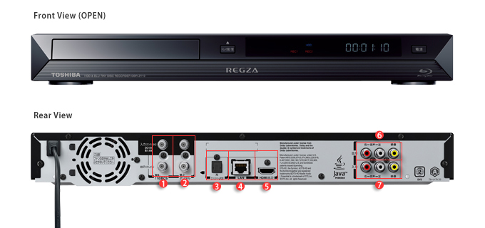 テレビ/映像機器 ブルーレイレコーダー DBR-Z110/スペック｜レグザブルーレイ/レグザタイムシフトマシン 