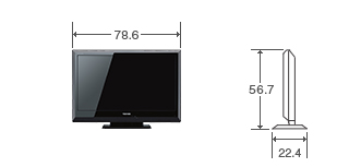 32V型A1の外形寸法図