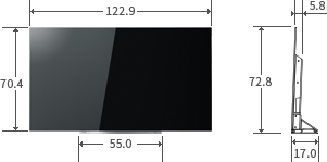 「58V型X910の寸法図」 イメージ