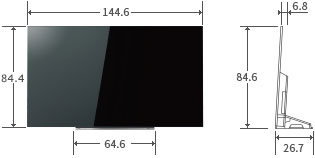 「65V型X920の寸法図」 イメージ